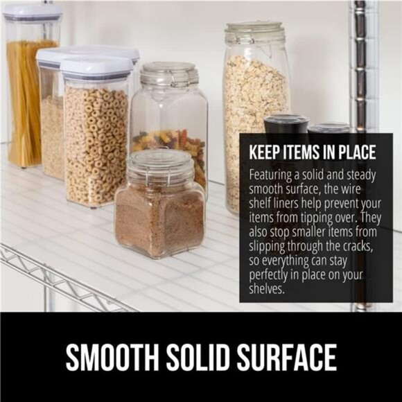 ShelfGuard Wire Shelf Liner Compatible with Amazon Basics Shelving Set of 4 - Picture 3 of 7